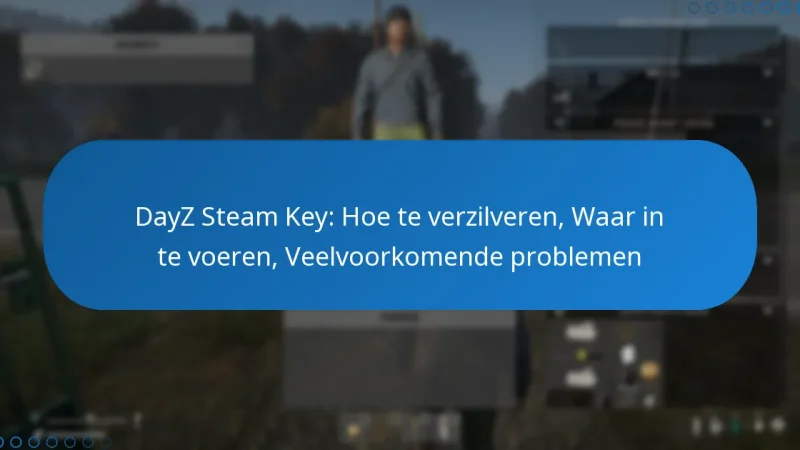 DayZ Steam Key: Hoe te verzilveren, Waar in te voeren, Veelvoorkomende problemen