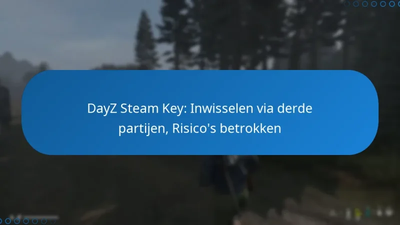 DayZ Steam Key: Inwisselen via derde partijen, Risico’s betrokken