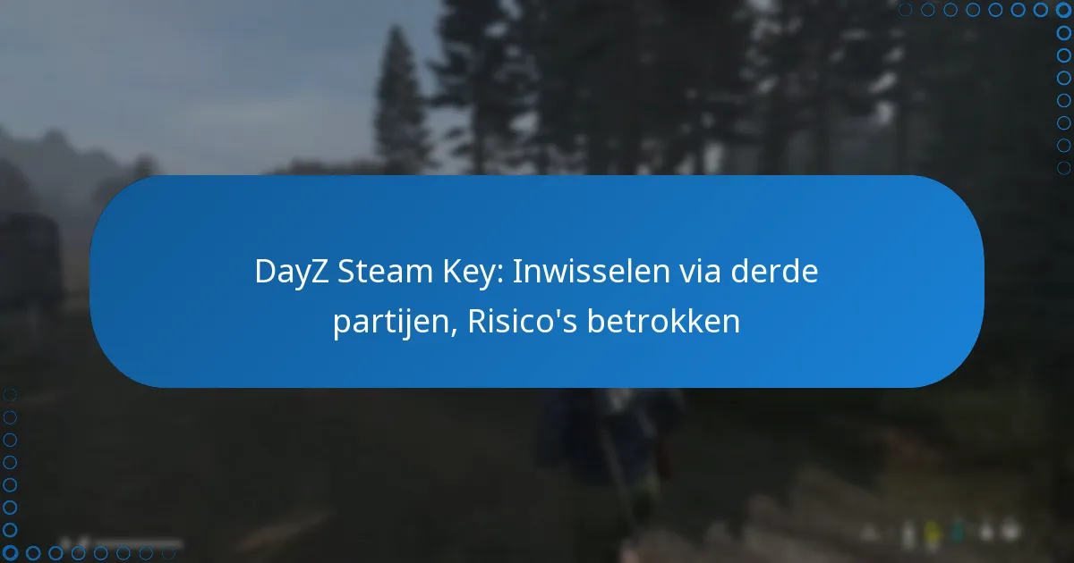 DayZ Steam Key: Inwisselen via derde partijen, Risico’s betrokken
